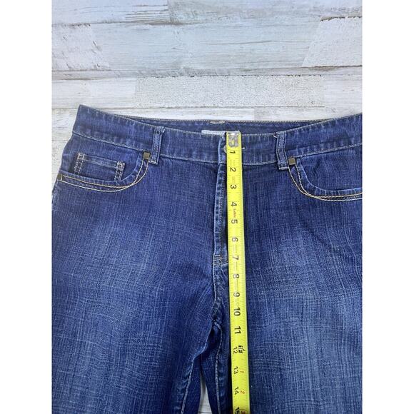 Chico’s Platinum Braided Dayton MR Denim Jeans Size 3 / XL / 16 Dark Wash - Picture 10 of 12